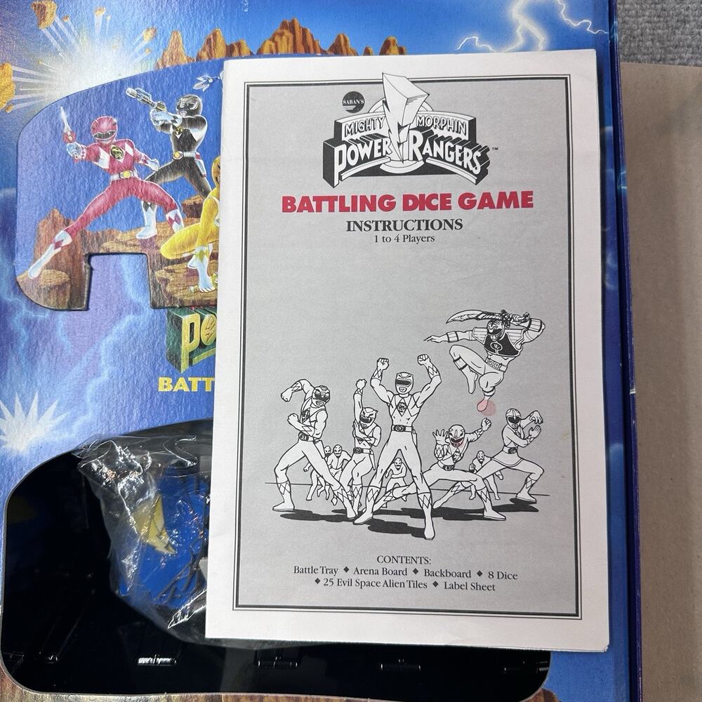 VTG Mighty Morphin Power Rangers Battling Dice Game Complete 1994 Milton Bradley - Picture 6 of 6